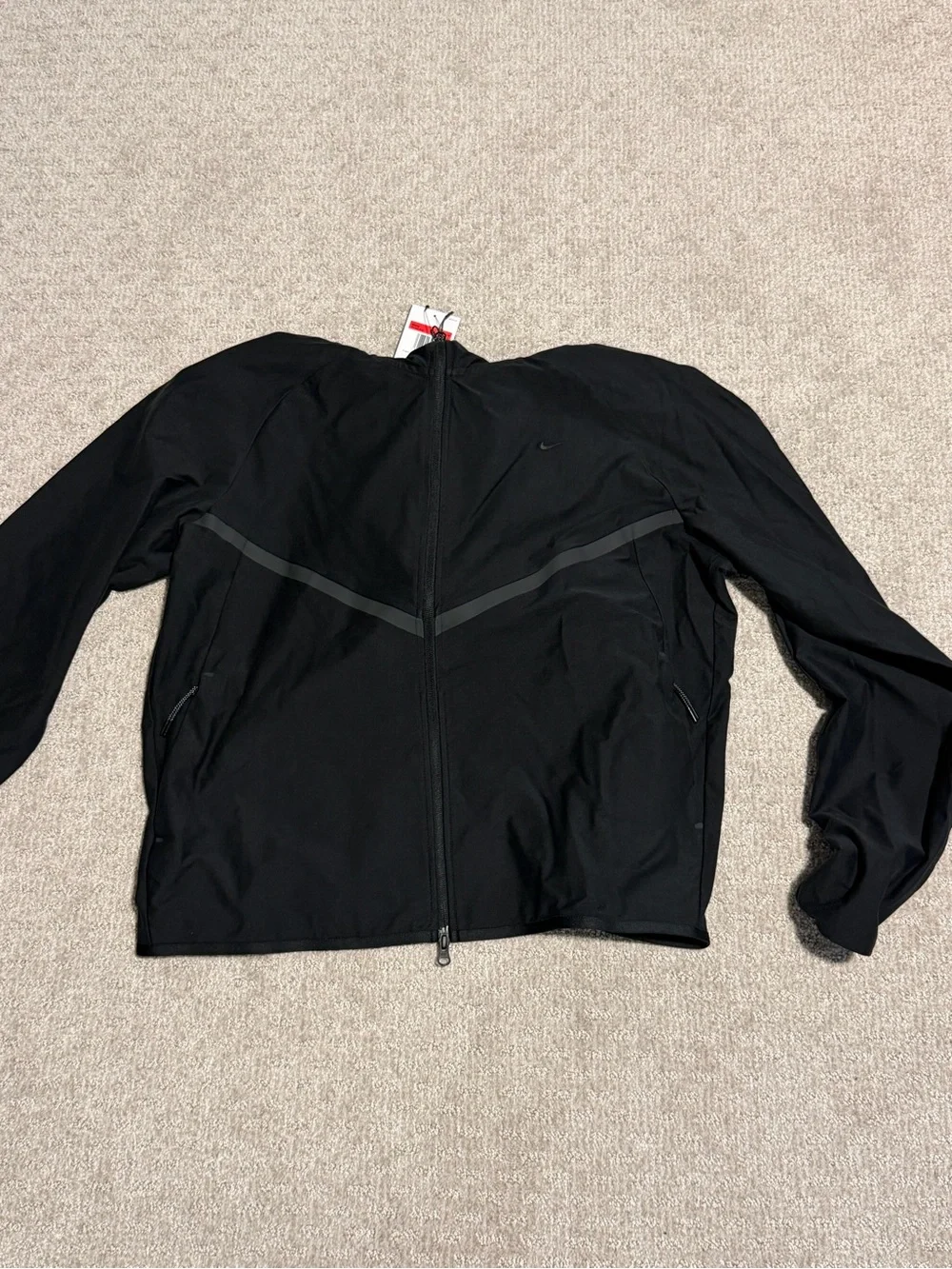 Nike Tech Men's Black Full-Zip Hooded Jacket